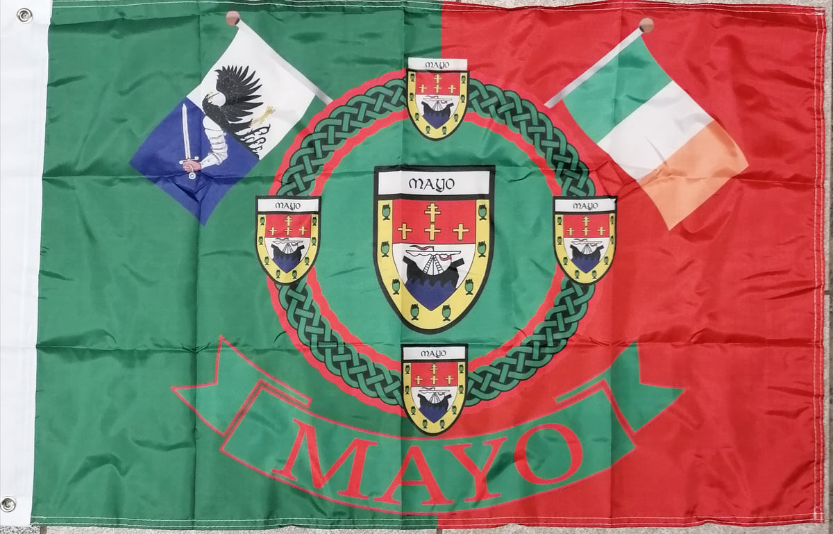 Mayo Connacht Ireland GAA flag.5ft x 3ft Mayo Football Shop