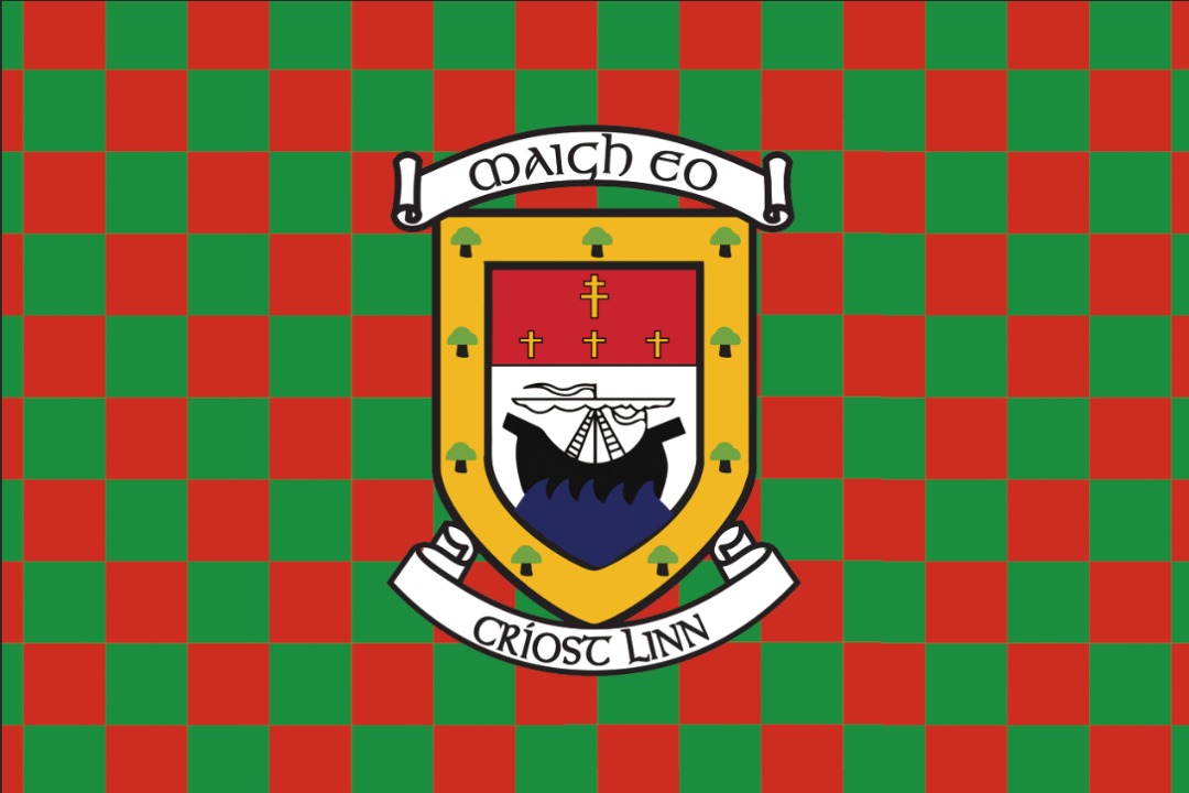 Mayo crested flag 3ft x 2ft.